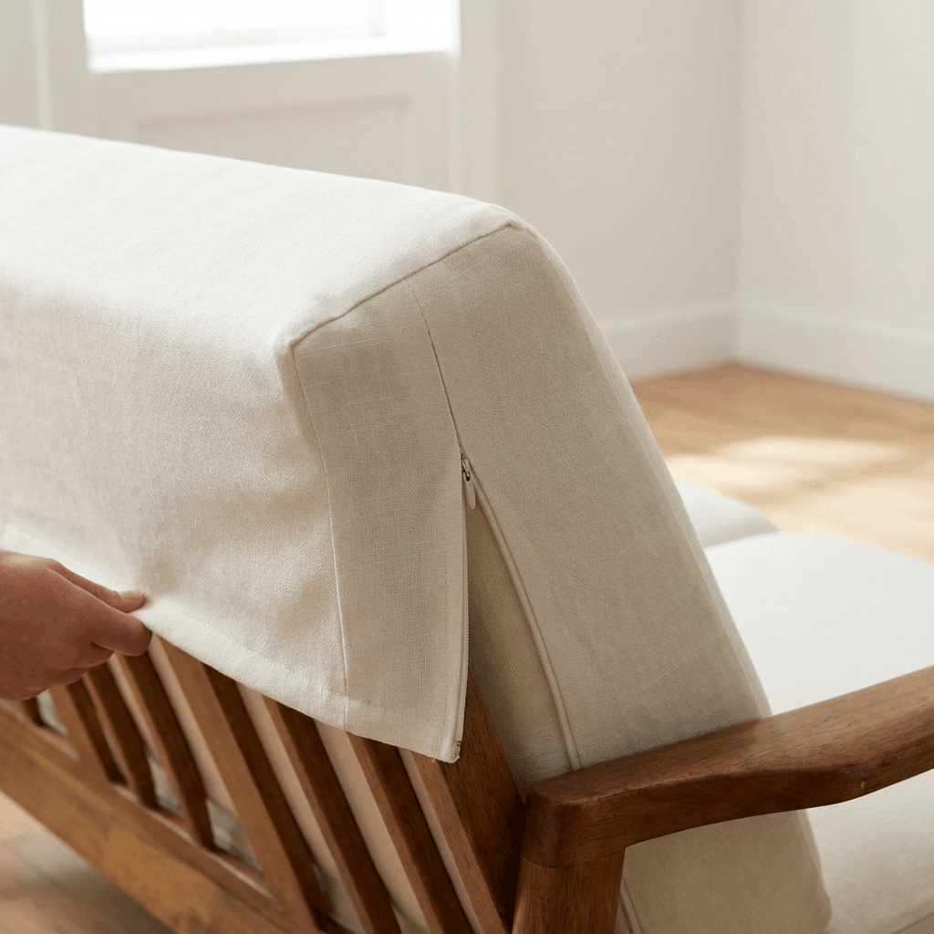 Precision fitting of a custom slipcover